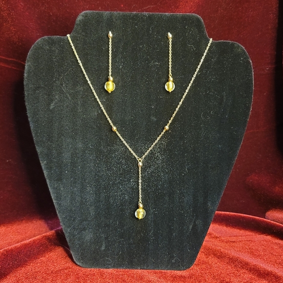 14k Yellow Gold and Murano Venetian Glass Demi Parure - Picture 4 of 14